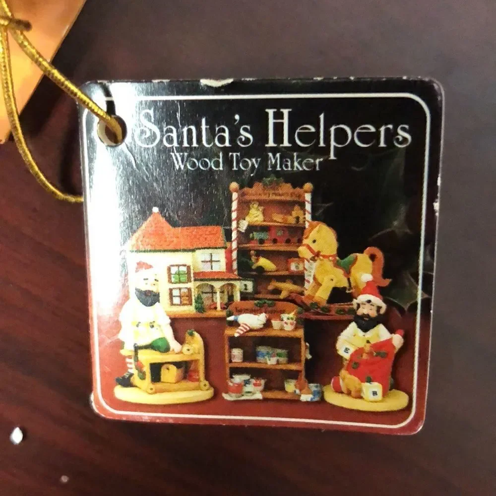 Santa’s Helpers Limited Edition Wood Toy Maker Christmas Ornament Decor